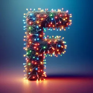 Christmas tree lights — litera F