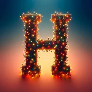 Christmas tree lights — litera H