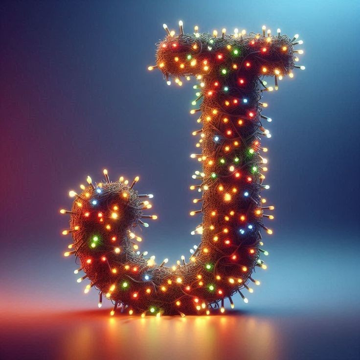 Christmas tree lights — litera J