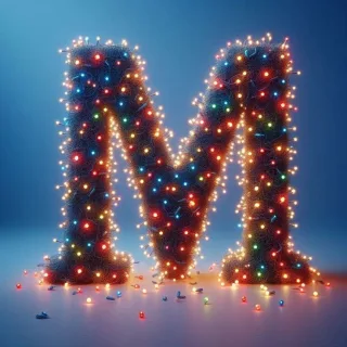 Christmas tree lights — litera M