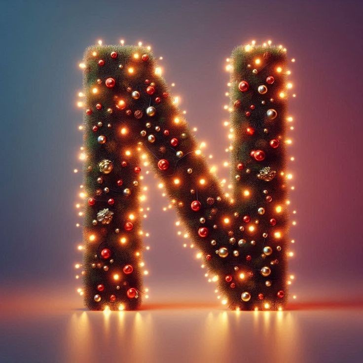 Christmas tree lights — litera N