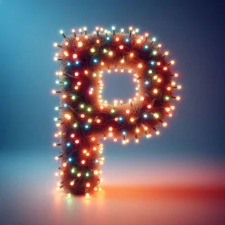 Christmas tree lights — litera P