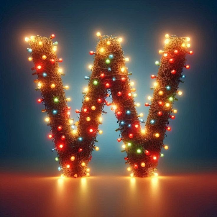 Christmas tree lights — litera W