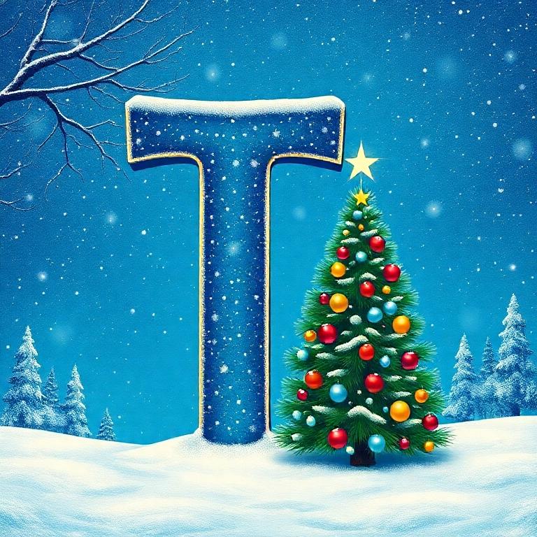 Christmas tree — litera T