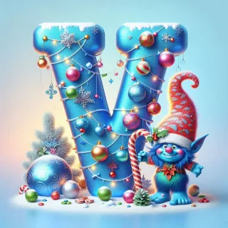 Christmas Troll — litera V