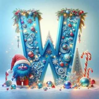 Christmas Troll — litera W