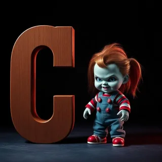 Chucky doll — litera C