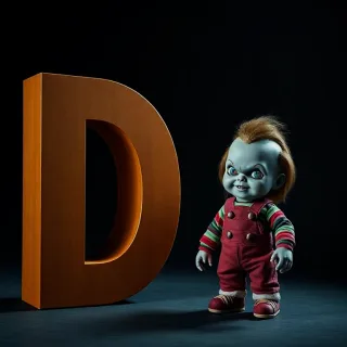 Chucky doll — litera D