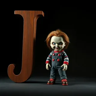 Chucky doll — litera J