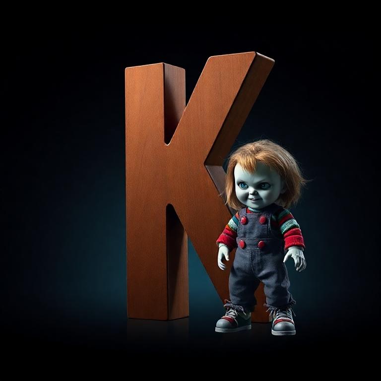 Chucky doll — litera K