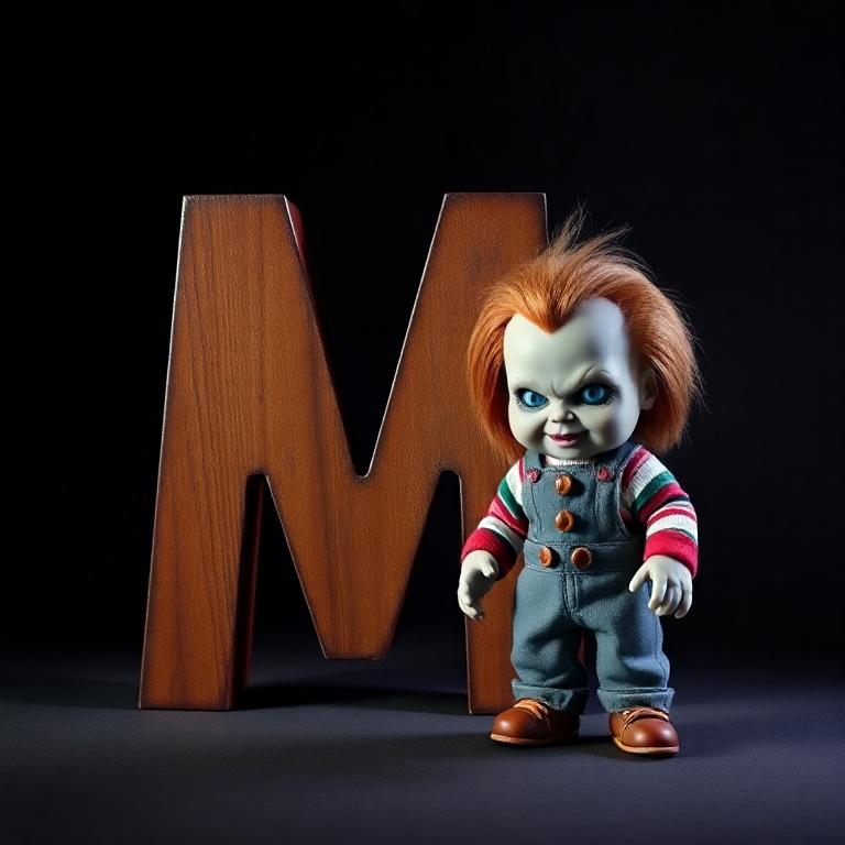 Chucky doll — litera M
