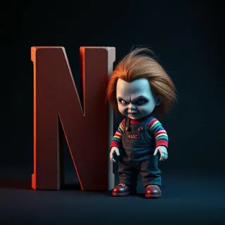 Chucky doll — litera N