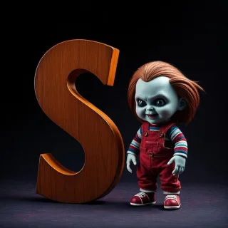 Chucky doll — litera S