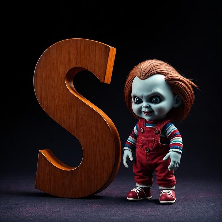 Chucky doll — litera S