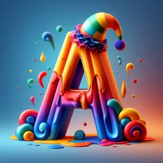 Clown hat — litera A (wariant 2)