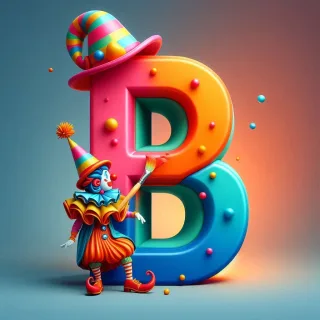Clown hat — litera B