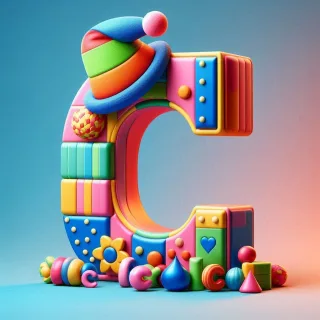 Clown hat — litera C (wariant 2)