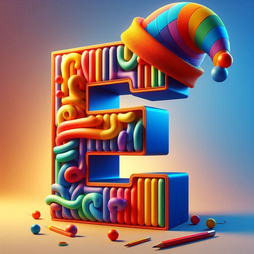 Clown hat — litera E