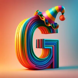 Clown hat — litera G (wariant 2)
