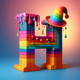 Clown hat — litera H (wariant 2)