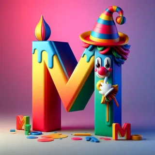 Clown hat — litera M