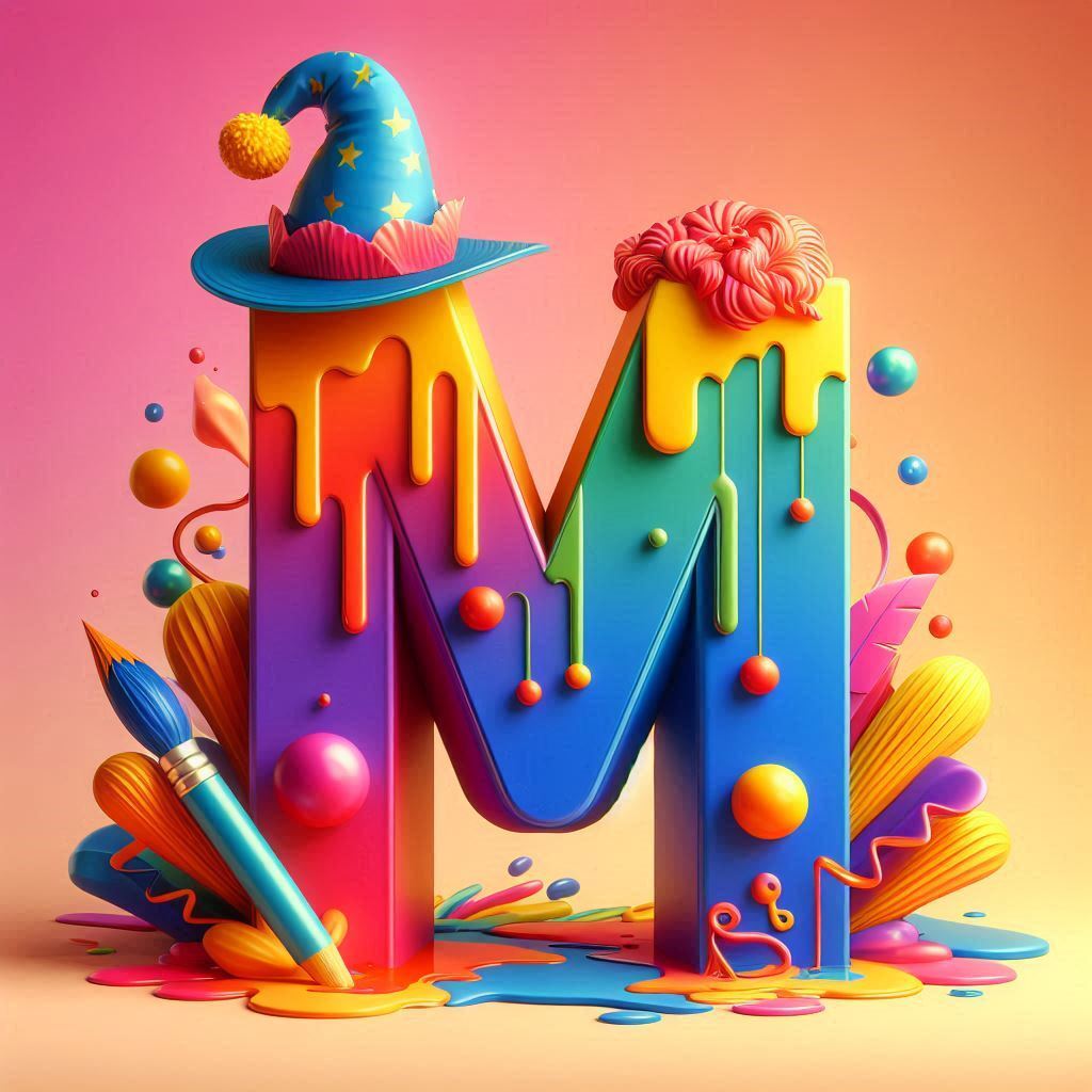 Clown hat — litera M (wariant 2)