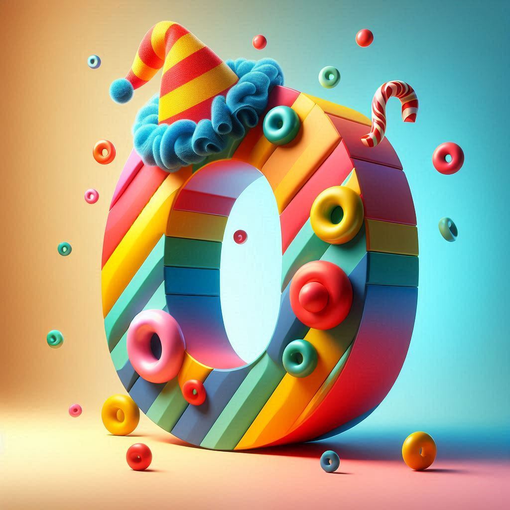 Clown hat — litera O (wariant 2)