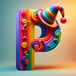 Clown hat — litera P