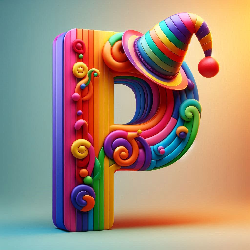 Clown hat — litera P