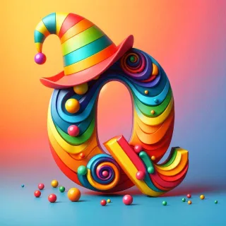 Clown hat — litera Q