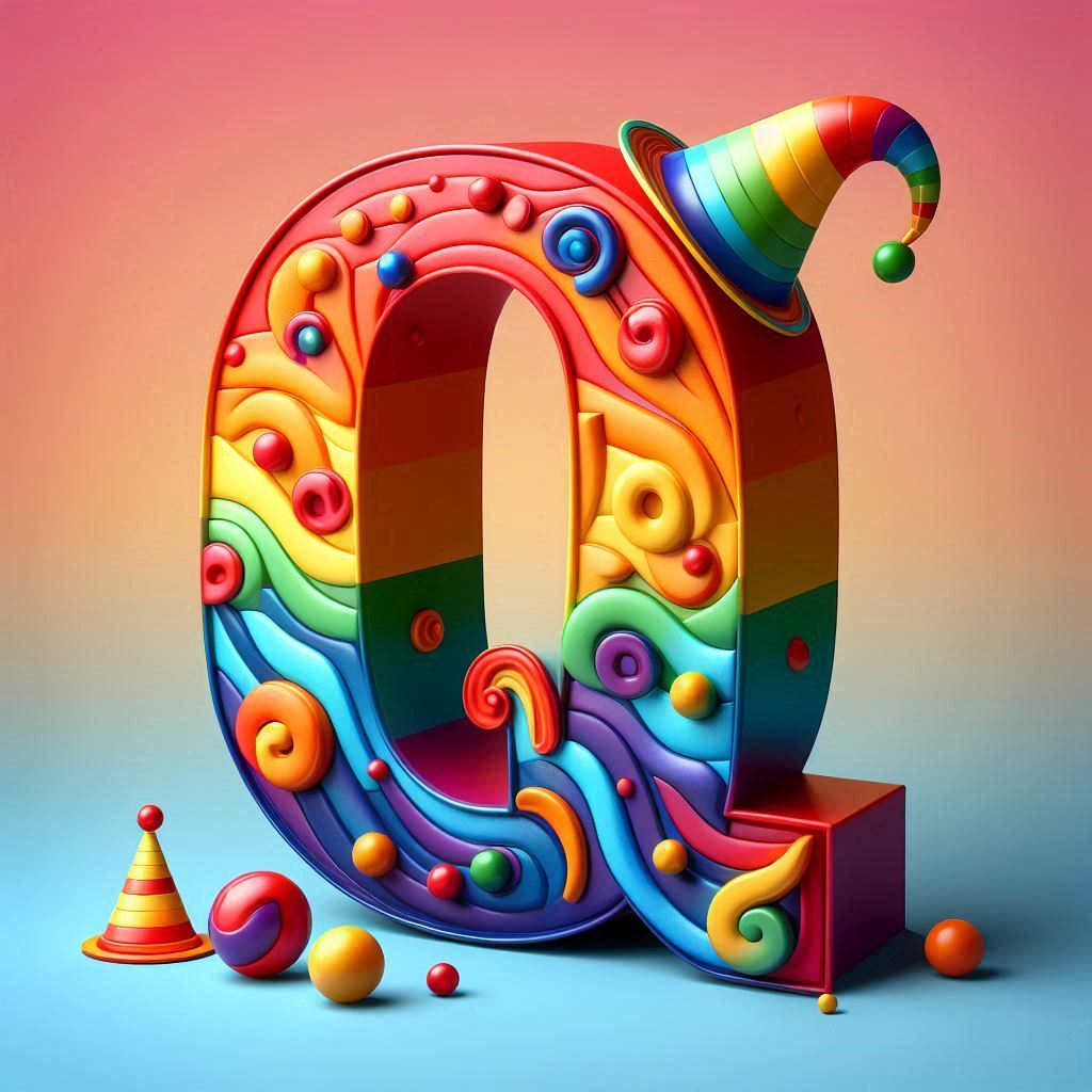 Clown hat — litera Q (wariant 2)