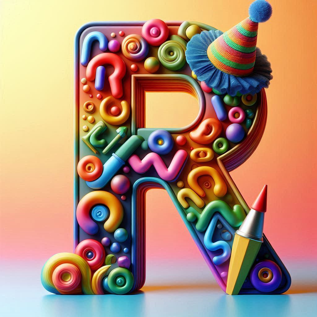Clown hat — litera R (wariant 2)