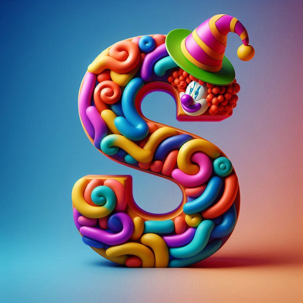 Clown hat — litera S (wariant 2)