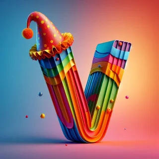 Clown hat — litera V (wariant 2)