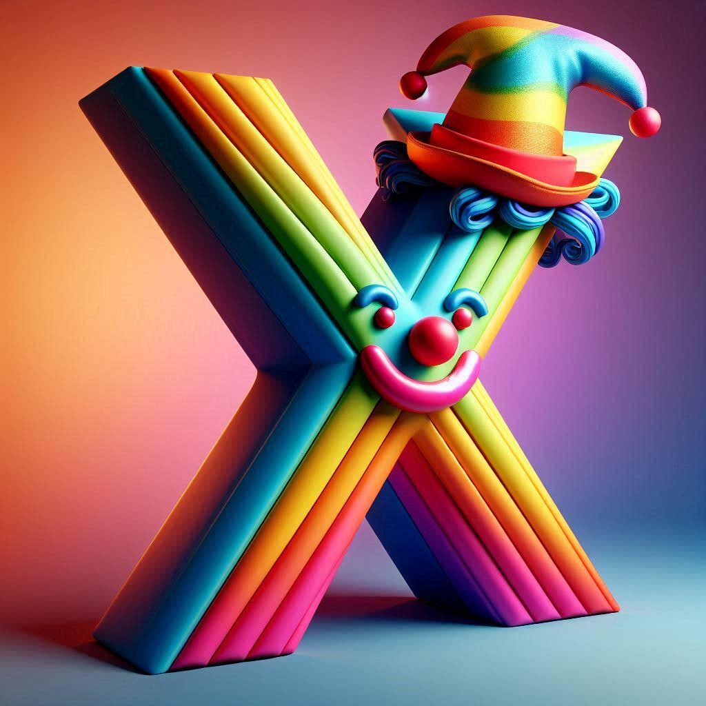 Clown hat — litera X (wariant 2)