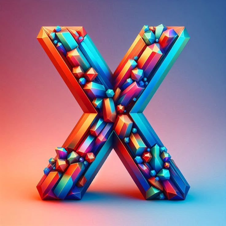 Colored crystal — litera X