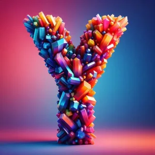 Colored crystal — litera Y