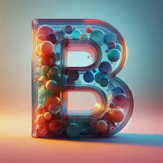 Colored glass — litera B