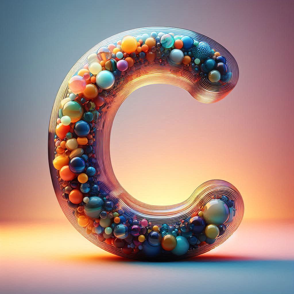 Colored glass — litera C