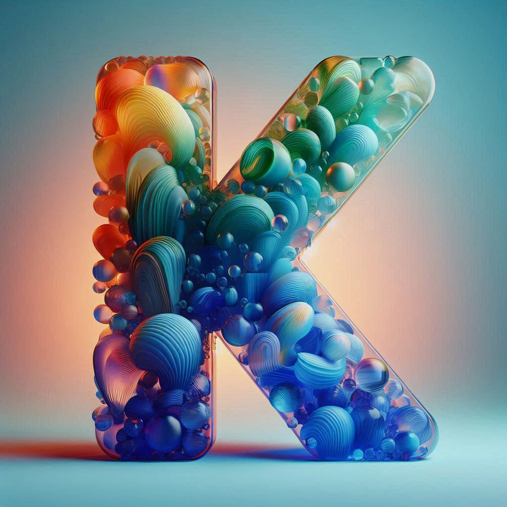 Colored glass — litera K