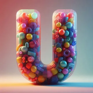Colored glass — litera U