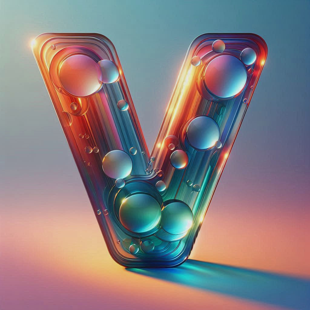 Colored glass — litera V