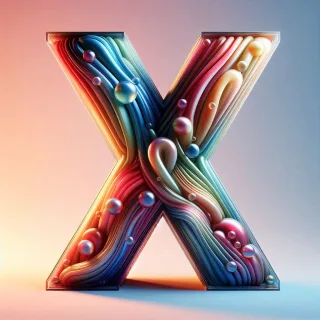 Colored glass — litera X