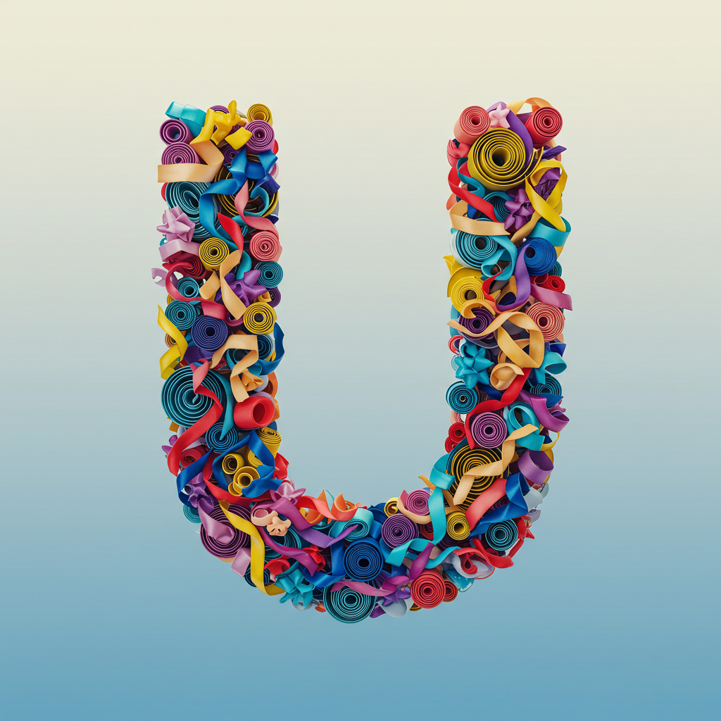 Colored ribbons — litera U