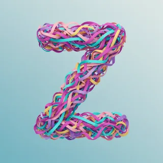 Colored ribbons — litera Z