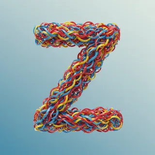 Colored ribbons — litera Z (wariant 2)