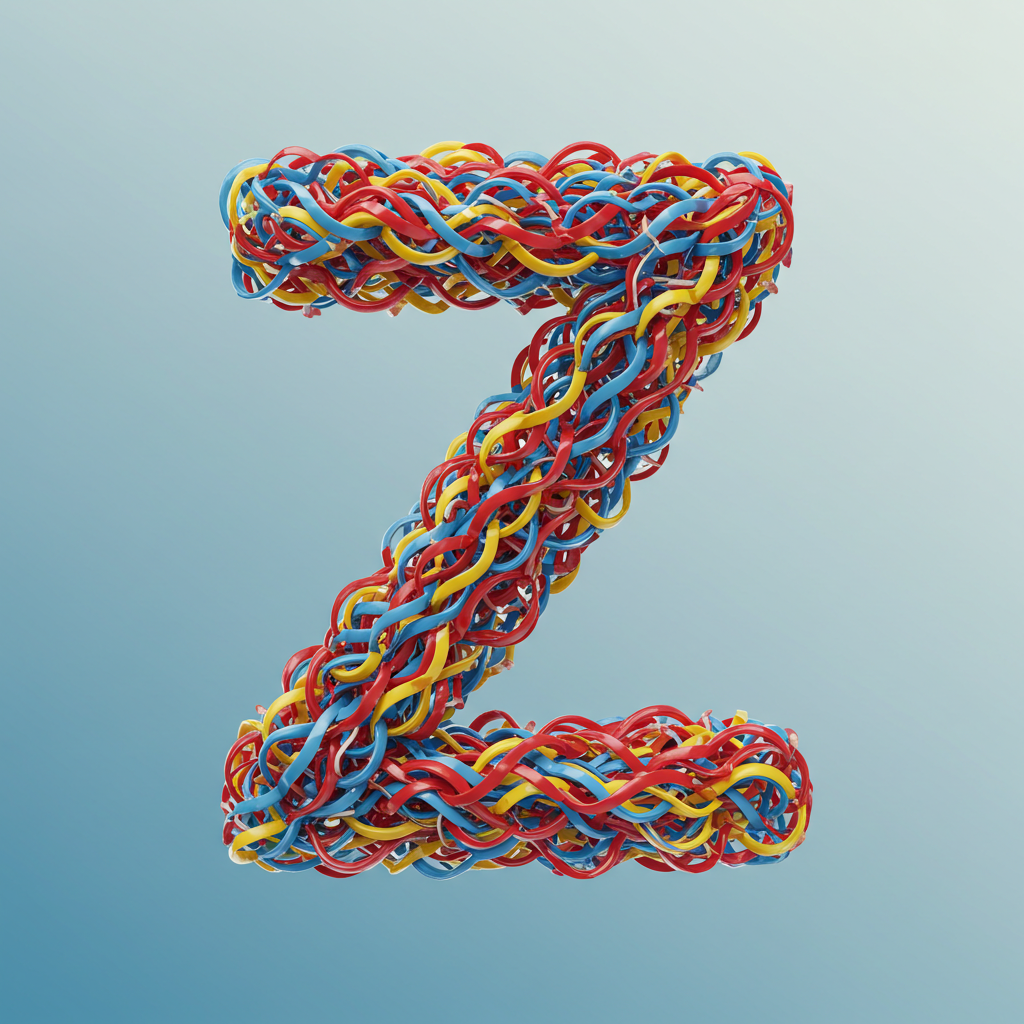 Colored ribbons — litera Z (wariant 2)