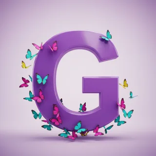 Colorful butterflies — litera G