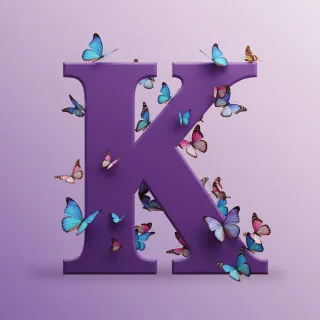 Colorful butterflies — litera K