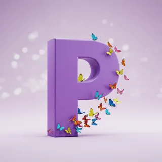 Colorful butterflies — litera P